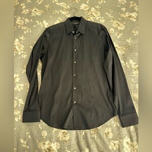 Theory Black Slim Long Sleeve Button Down. Size Medium